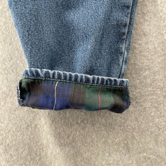 Cabela's Jeans Womens 8 regular Blue Cotton Plaid Lined High Waist Vintage - Picture 3 of 7